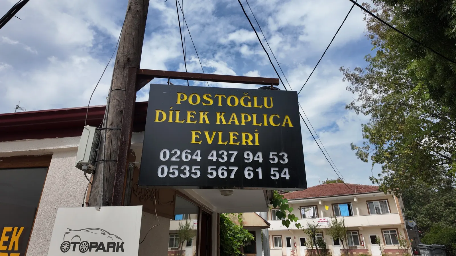 Postoğlu Dilek Kaplıca Evleri Tabela
